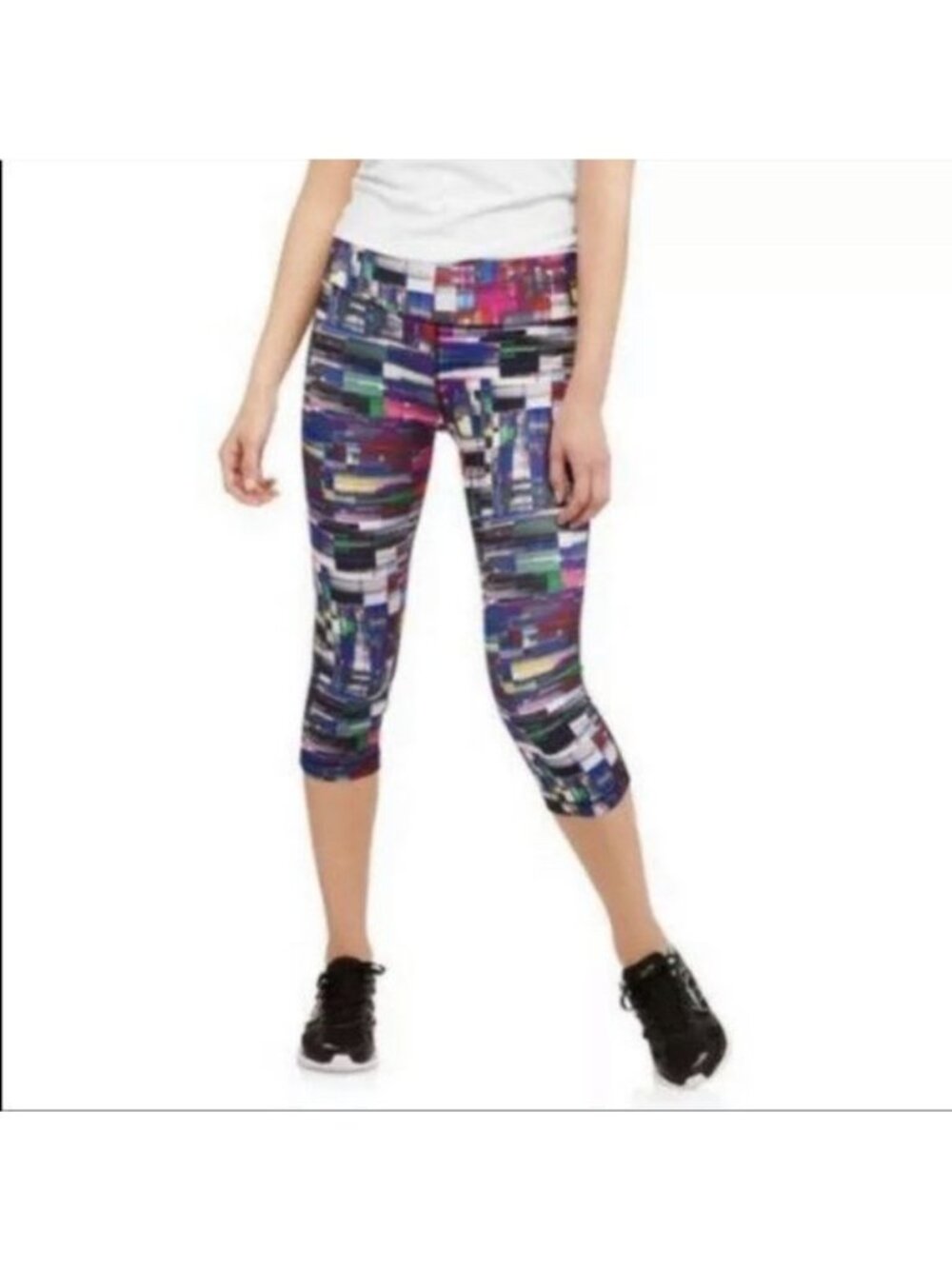 Danskin Y2K Multi Colored Mid Calf High Rise Active Wear Leggings